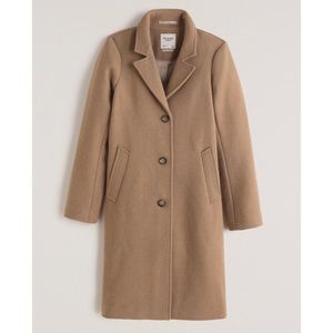 A&F wool-blend dad coat in brown